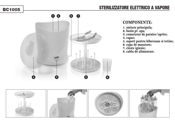Laica - sterilizator pentru biberoane cu aburi